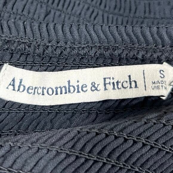 Abercrombie & Fitch Black Lace Long Sleeve Square Neck Crop Blouse Top Size S - Picture 5 of 6